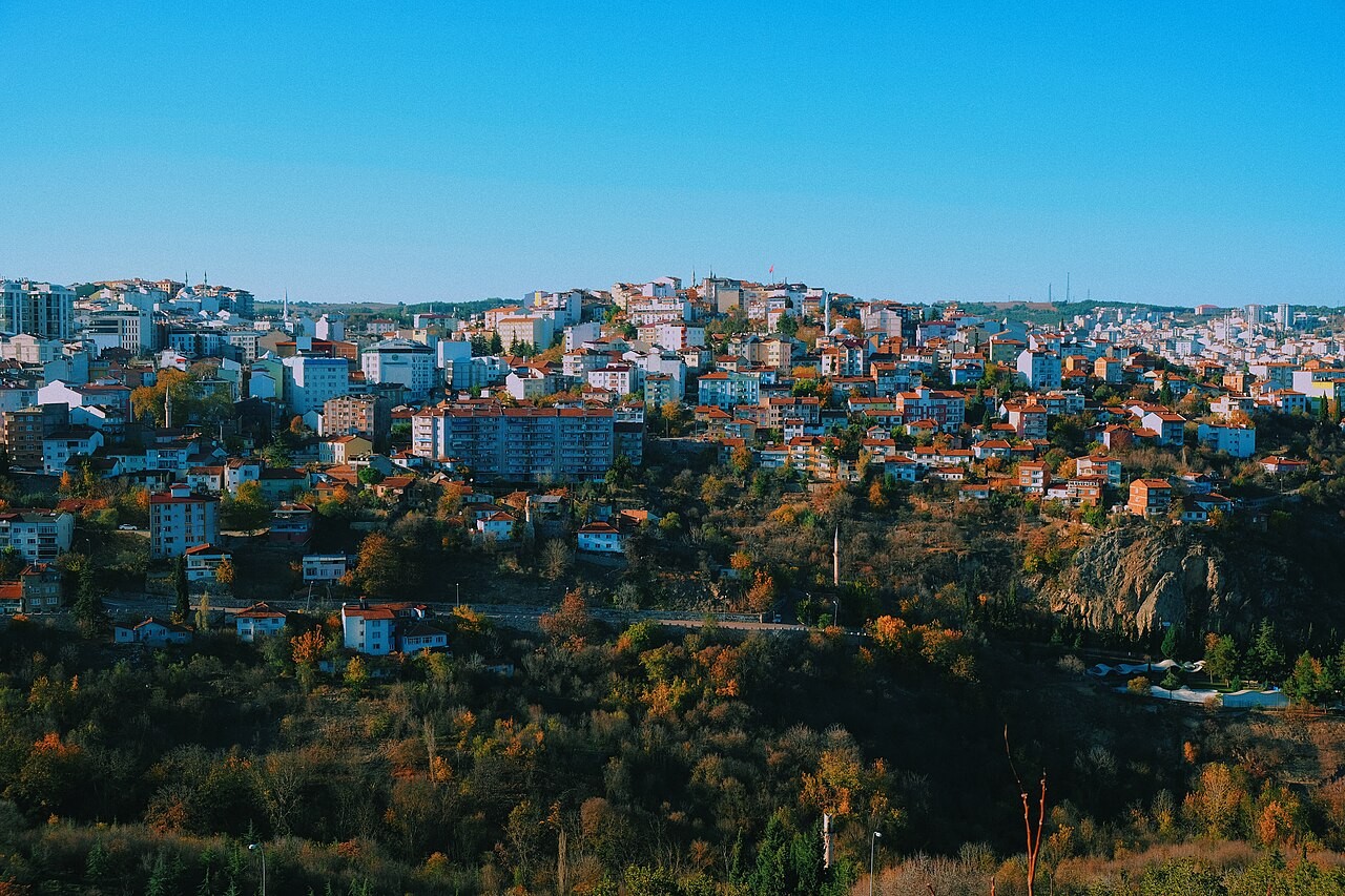 Bangunan kota Bilecik, Turki.